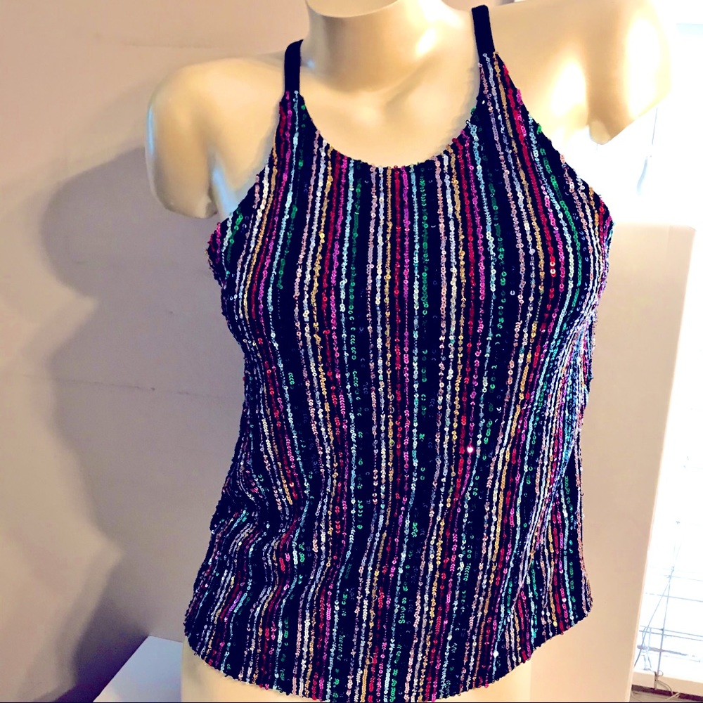 SANCTUARY TOP rainbow colored XS